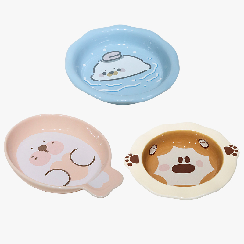Otter, Lion, & Seal  Ceramic Bowls
