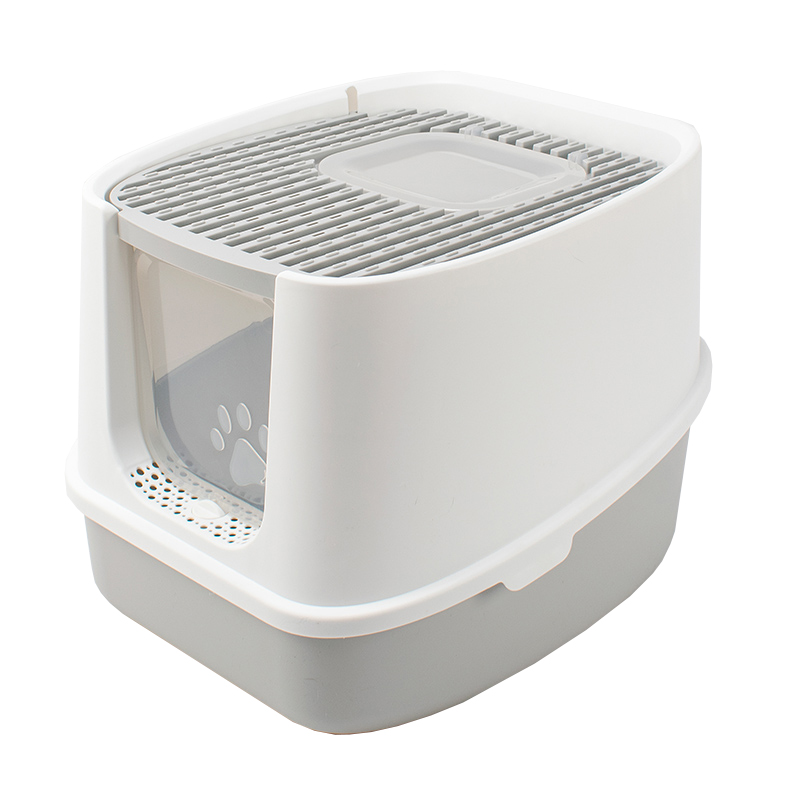 Double-Door Flip-Top  Cat Litter Box